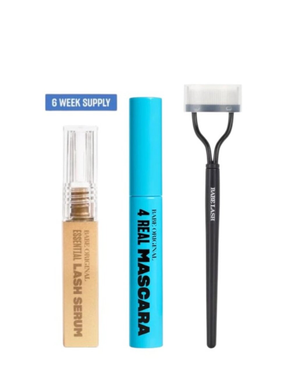 Babe Original Viral Lashes Set, 6 Week Supply Serum, Mascara, Lash Separator NIB
